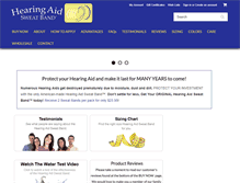 Tablet Screenshot of hearingaidsweatband.com
